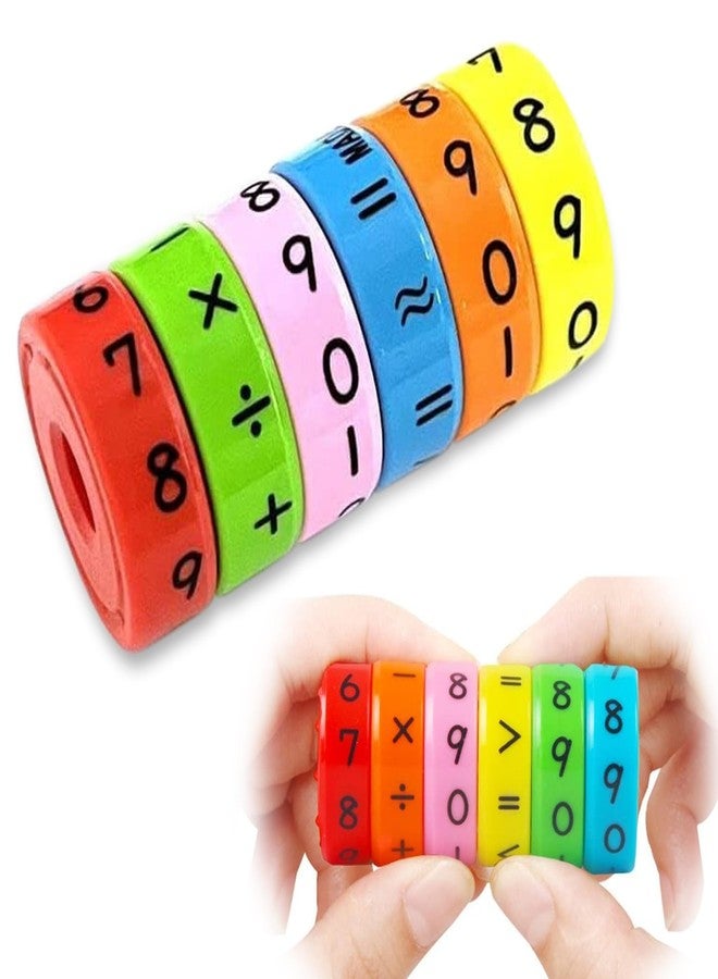 Homeaura Magnetic Arithmetic Learning Toy for Kids | Educational Maths Game for Ages 7 to 10 | Colorful Magnetic Building Blocks for Addition, Subtraction, Multiplication, and Division (1 Set 6 pcs) - Image 1